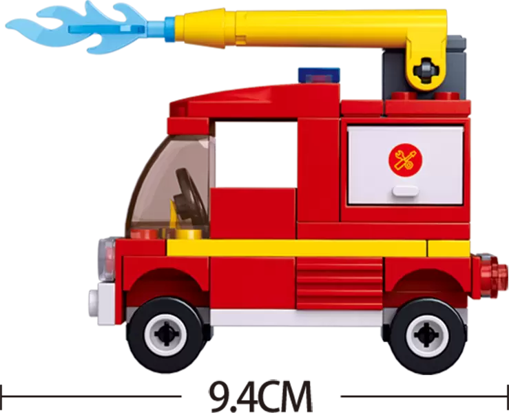 Конструктор Sluban Пожарная машина 75эл 6+